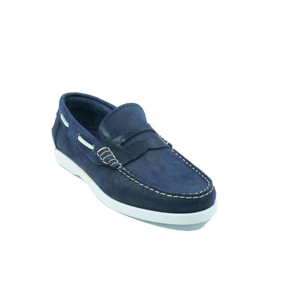 Lea Gu scarpa da barca in nappa, bocca di leone frontale, fondo gomma 15mm Offerta