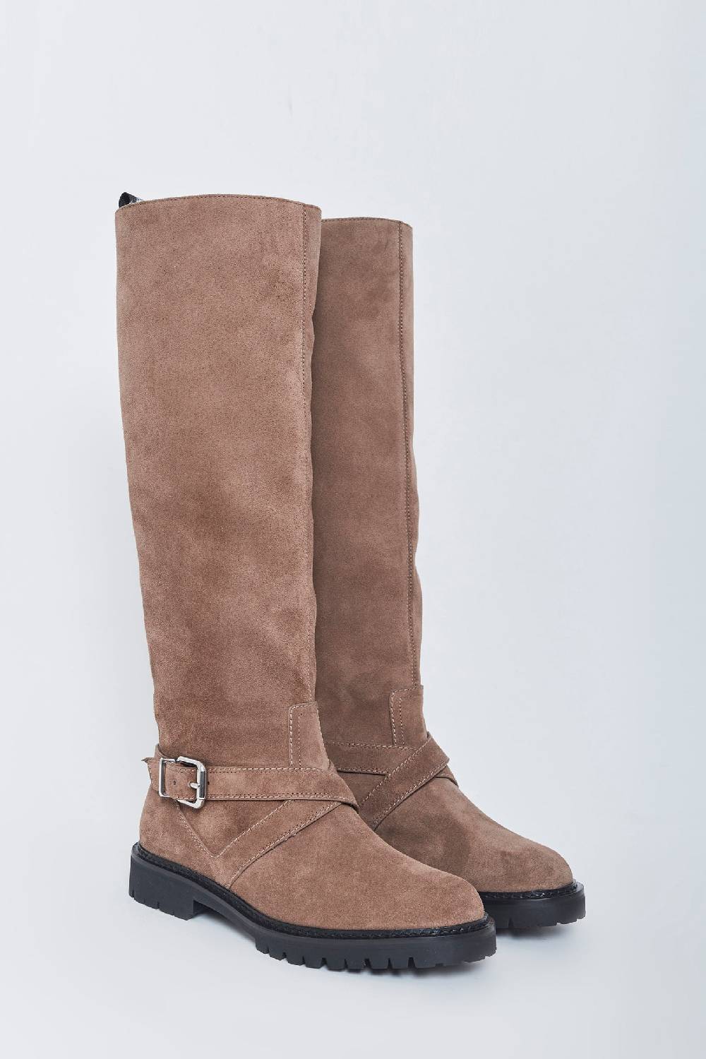 ﻿Kalliste K35 BIKER BOOTS VELOUR FANGO I Più Venduti