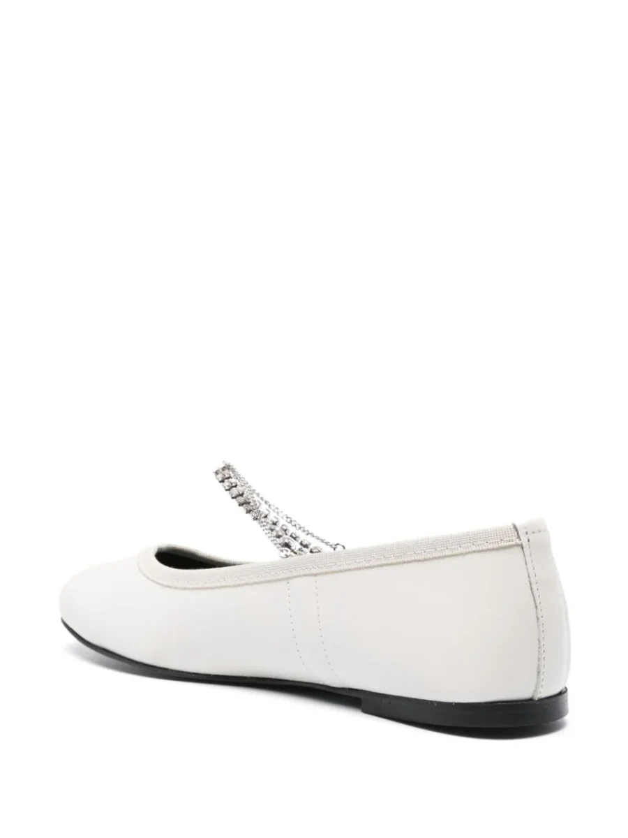 Kate Cate JULIETTE CHAIN IN OFF WHITE CALFSKIN LEATHER Italy