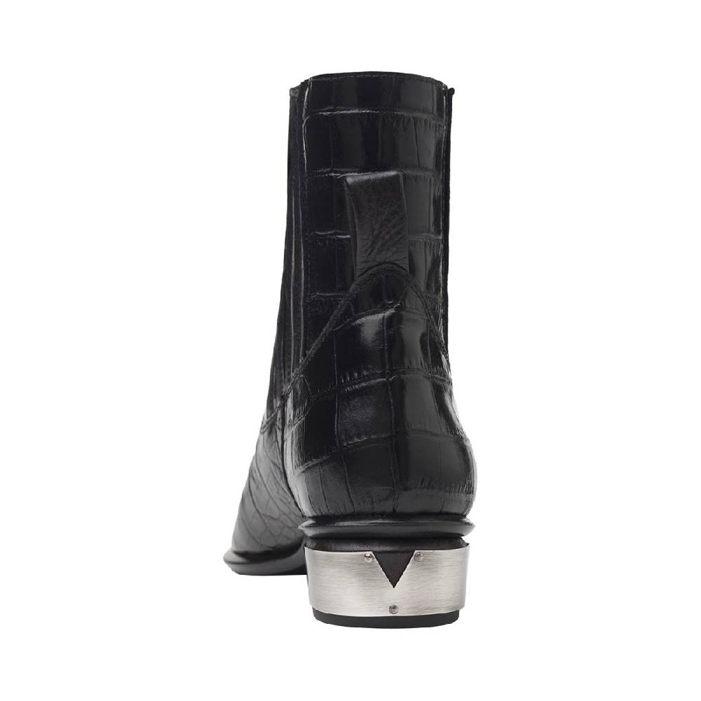 Kate Cate COWBOY KATE BOOTS BLACK CROC EFFECT LEATHER Sconto