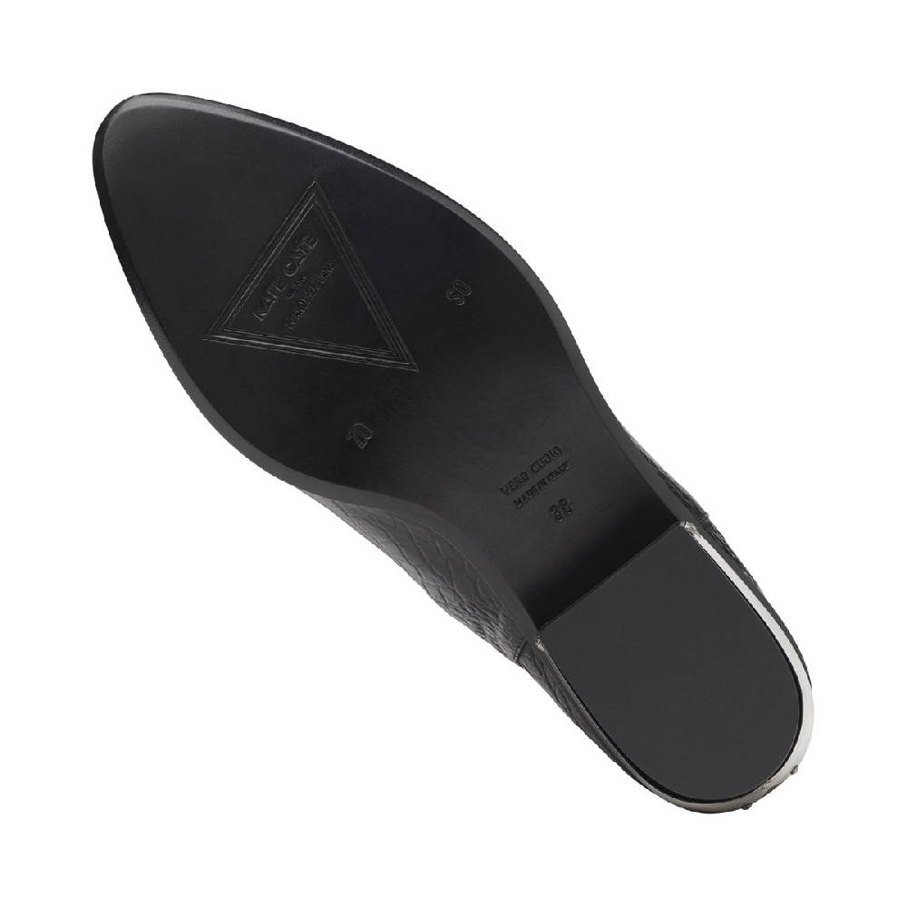 Kate Cate COWBOY KATE BOOTS BLACK CROC EFFECT LEATHER Sconto