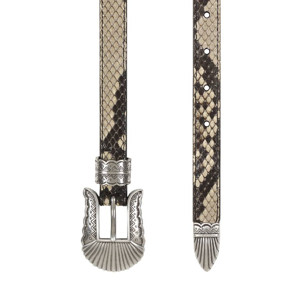 Kate Cate THIN KIM BELT PYTHON PRINTED CALFSKIN Saldi
