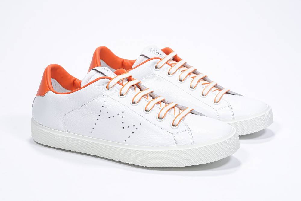 Leather Crown LC06 | Arancioni & Bianche - Basse - Donna Vendita