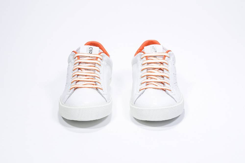 Leather Crown LC06 | Arancioni & Bianche - Basse - Donna Vendita