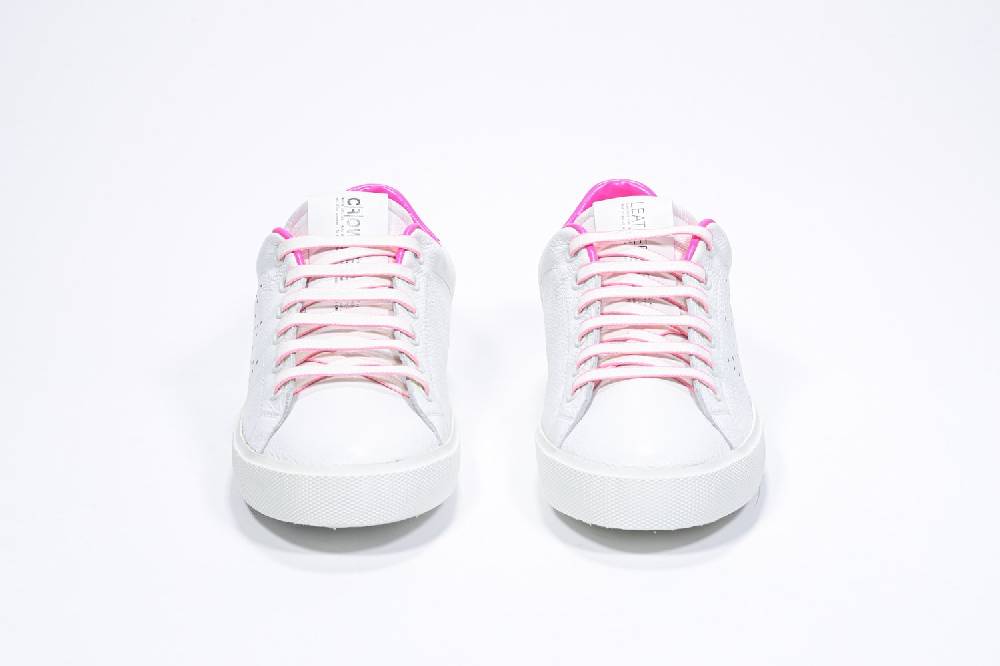 Leather Crown LC06 | Fucsia & Bianche - Basse - Donna Spedizione Gratuita
