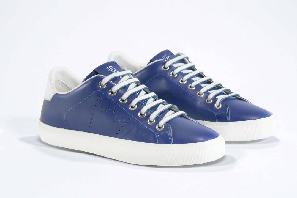 Leather Crown LC06 | Denim e bianco - BASSE - Donna Qualità Garantita