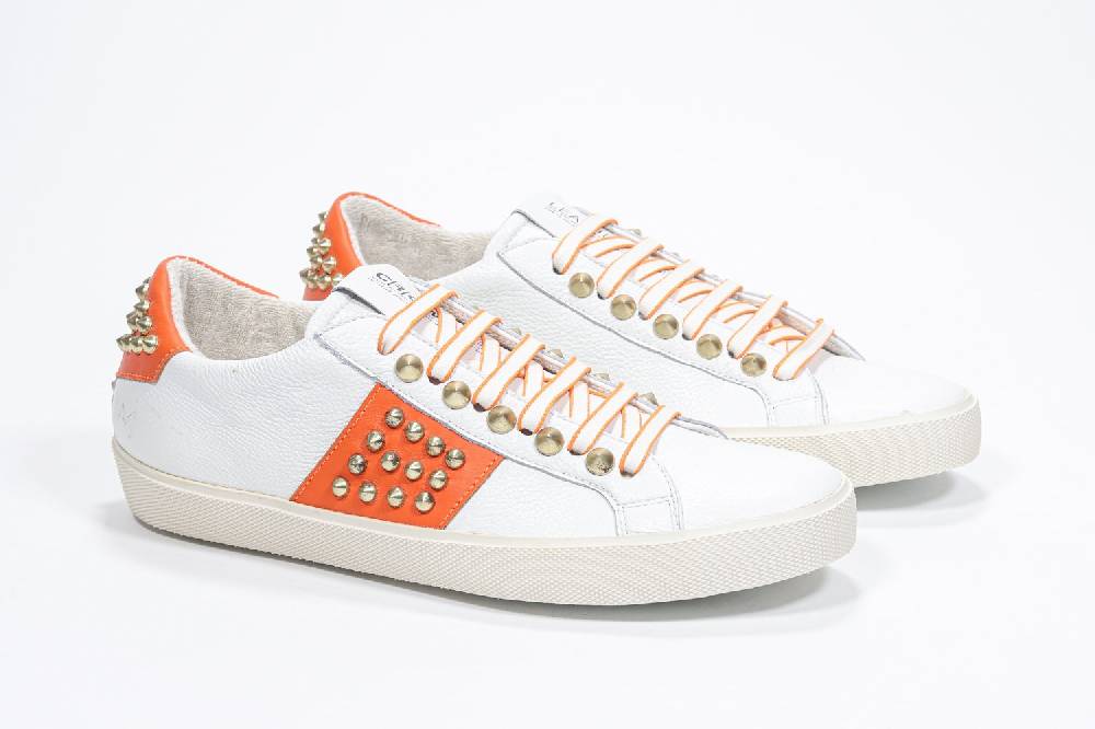 Leather Crown STUDLIGHT | Arancione e bianco - BASSE - Donna Promozione Limitata