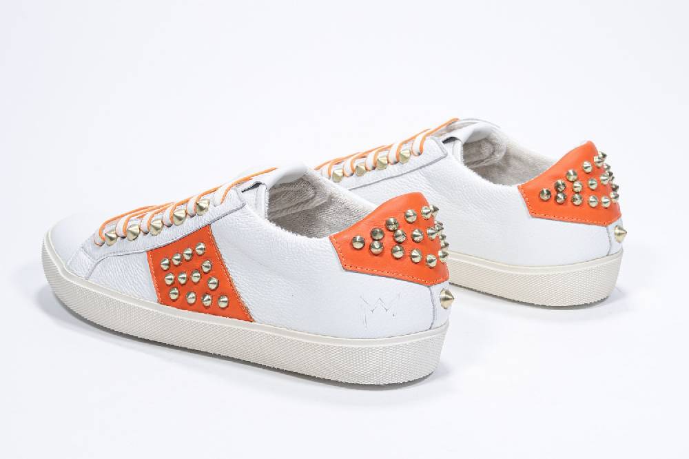 Leather Crown STUDLIGHT | Arancione e bianco - BASSE - Donna Promozione Limitata