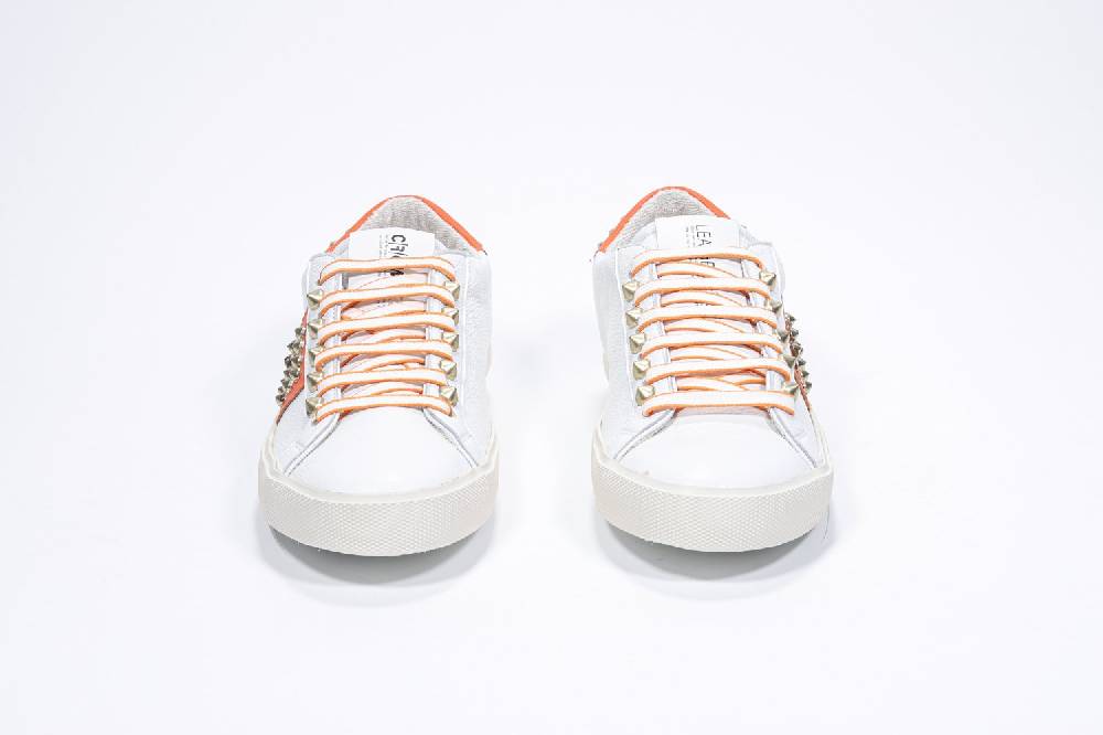 Leather Crown STUDLIGHT | Arancione e bianco - BASSE - Donna Promozione Limitata
