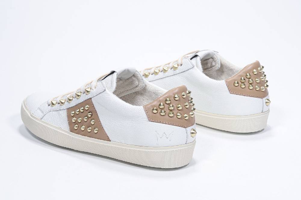 Leather Crown STUDLIGHT | Beige e bianco - BASSE - Donna Affare Del Giorno