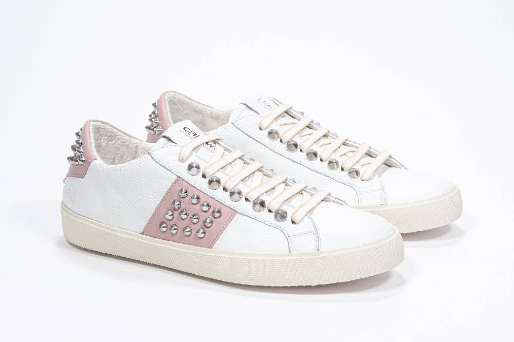 Leather Crown STUDLIGHT | Rosa e bianco - BASSE - Donna Prezzo Ridotto
