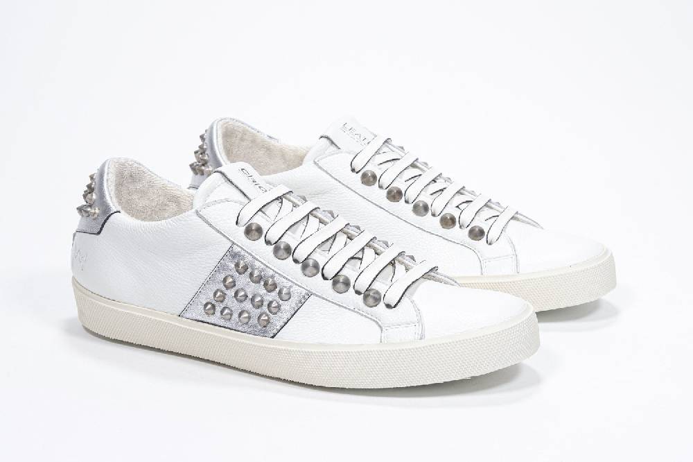 Leather Crown STUDLIGHT | Argento e bianco - BASSE - Donna Convenienza