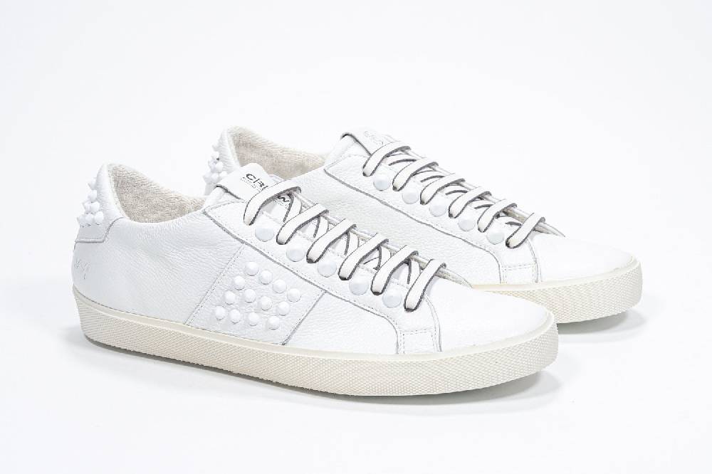 Leather Crown STUDLIGHT | Tutto bianco - BASSE - Donna Presa