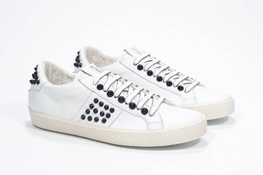 Leather Crown STUDLIGHT | Bianco e nero - BASSE - Donna Offerta