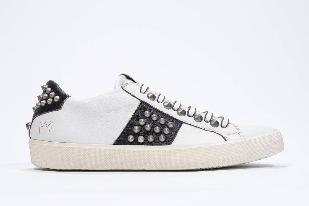 Leather Crown STUDLIGHT | Bianco e nero - BASSE - Donna Outlet
