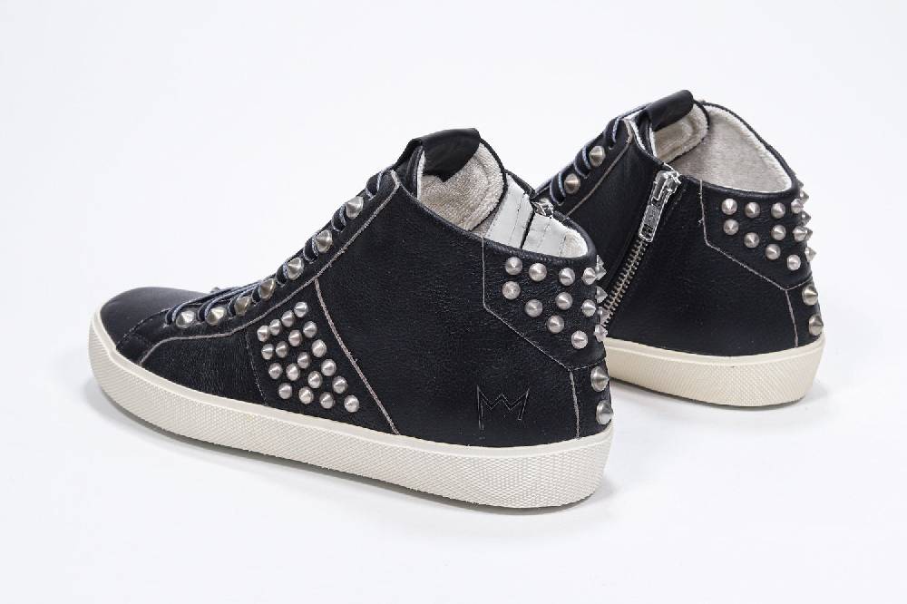 Leather Crown STUDBORN | Vintage Nere - Alte - Donna Moda