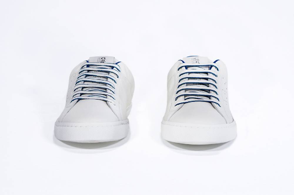 Leather Crown LC06 | Blu & Bianche - Basse - Uomo Qualità
