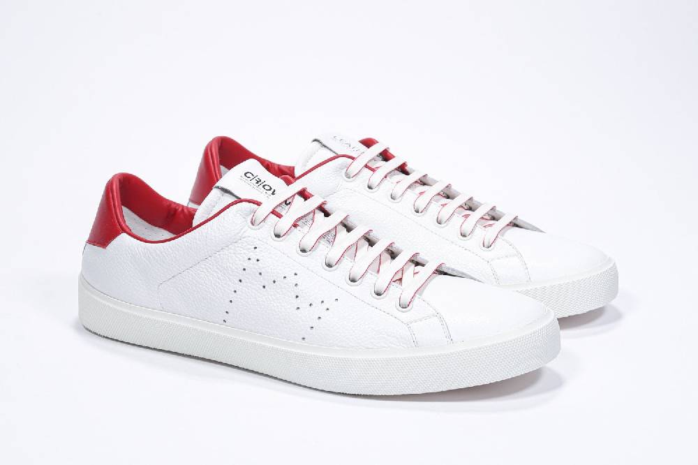Leather Crown LC06 | Rosse & Bianche - Basse - Uomo Vendita