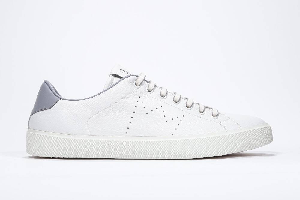 Leather Crown LC06 | Grigio Chiaro & Bianche - Basse - Uomo Spedizione Gratuita