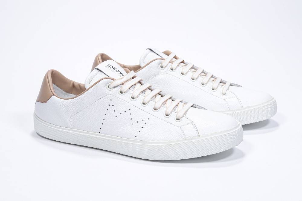 Leather Crown LC06 | Cuoio & Bianche - Basse - Uomo Pezzi Unici