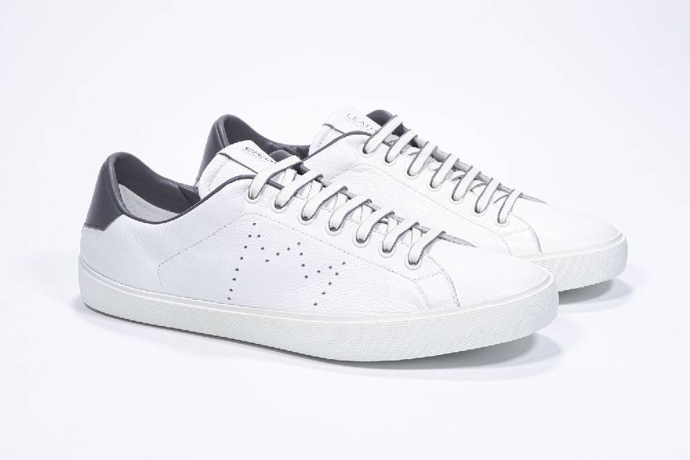 Leather Crown LC06 | Grigio & Bianche - Basse - Uomo Qualità Garantita