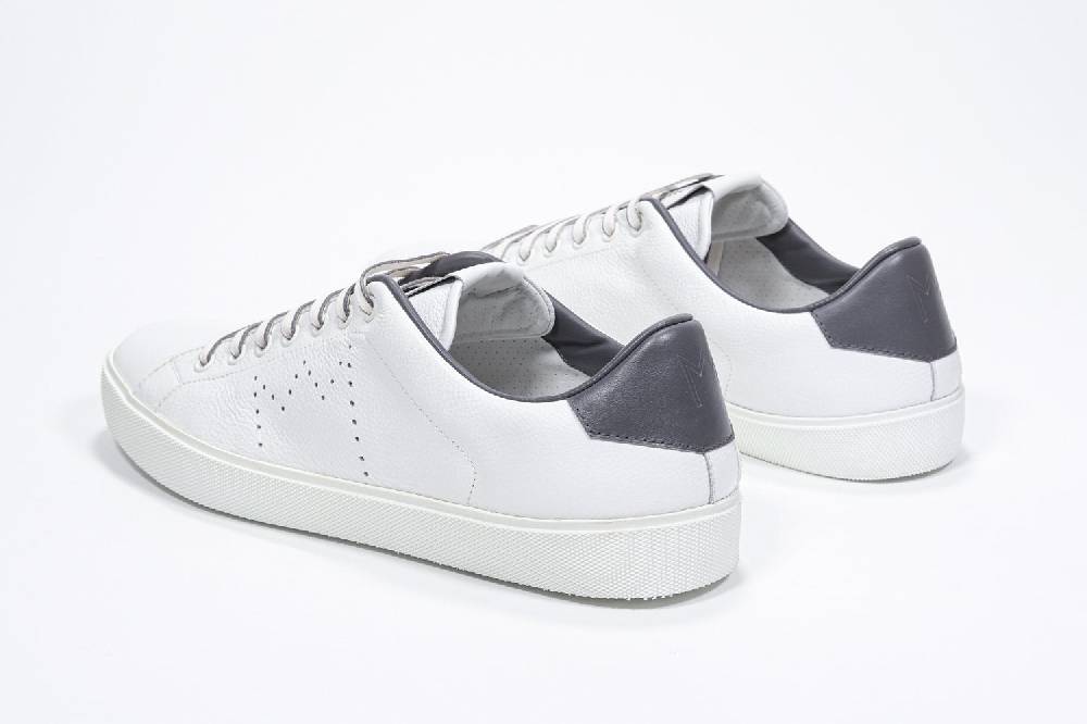 Leather Crown LC06 | Grigio & Bianche - Basse - Uomo Qualità Garantita