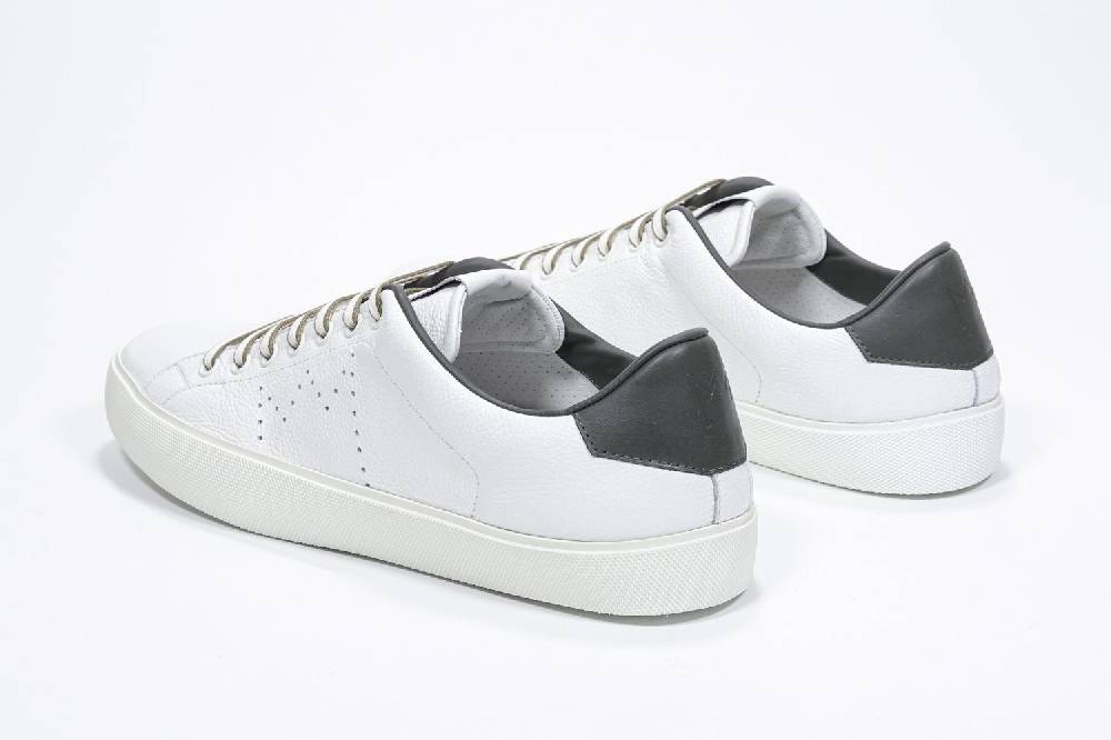 Leather Crown LC06 | Verde Militare & Bianche - Basse - Uomo Negozi Online