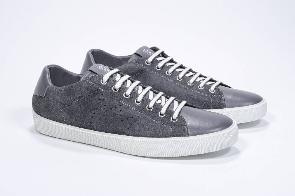 Leather Crown PURE | Grigio scuro - Basse - Uomo Novità
