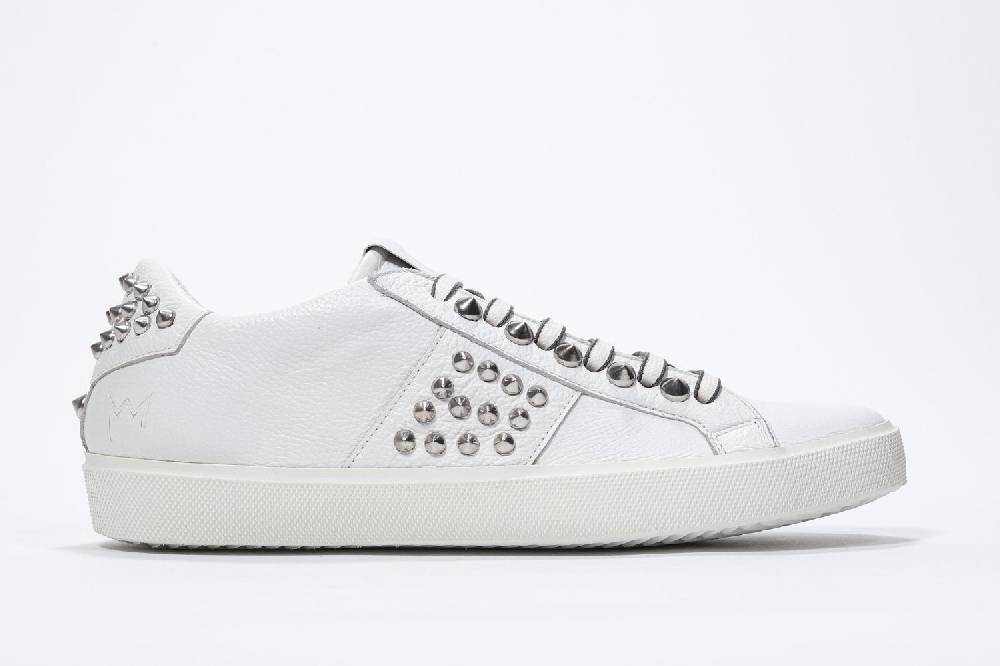 Leather Crown STUDLIGHT | Bianco - BASSE - Uomo Economico