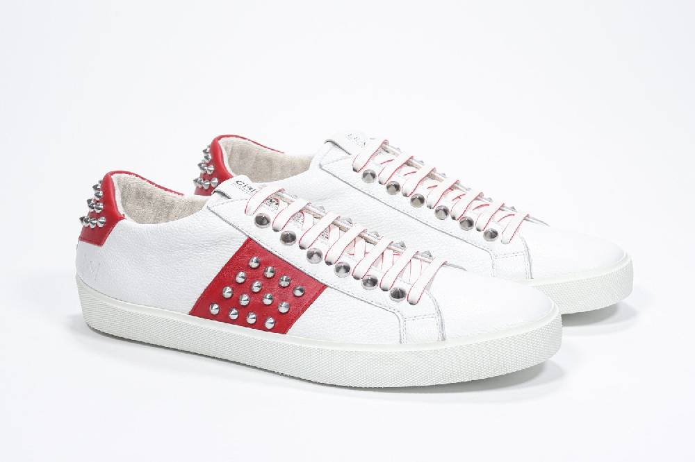 Leather Crown STUDLIGHT | Rosso e bianco - BASSE - Uomo Hotsell