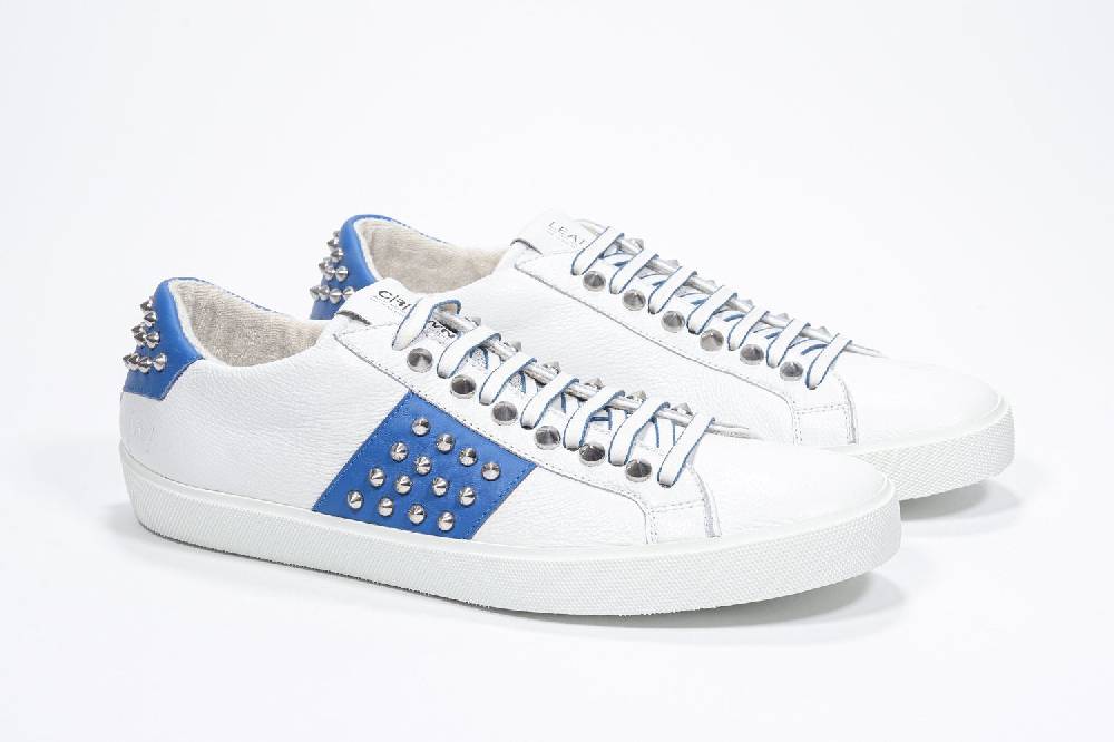 Leather Crown STUDLIGHT | Bianco e blu - BASSE - Uomo Vendita Calda