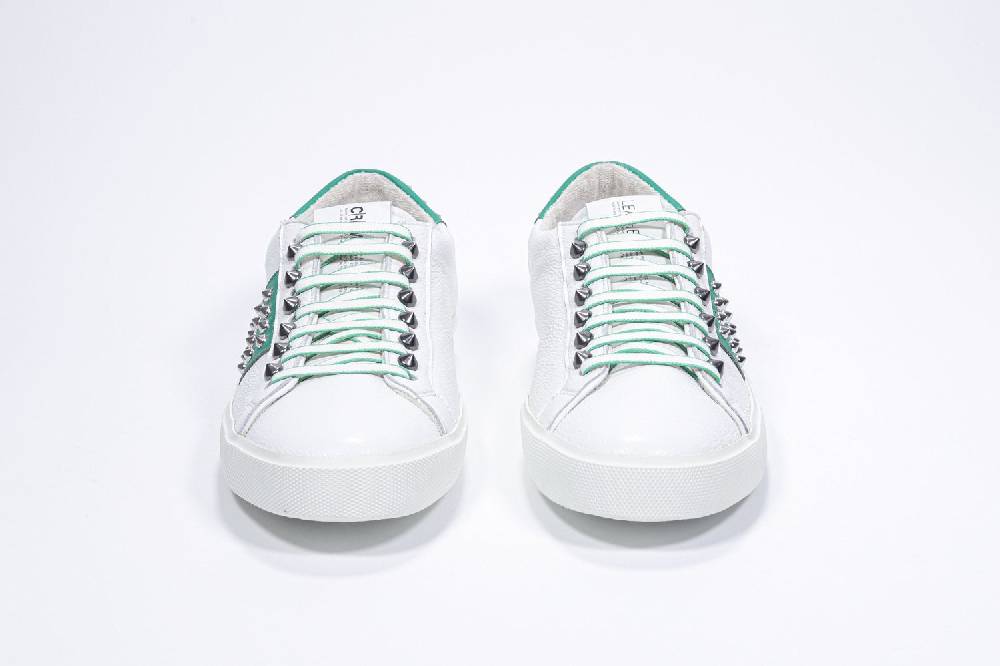 Leather Crown STUDLIGHT | Bianco e verde - BASSE - Uomo Vendita Economica