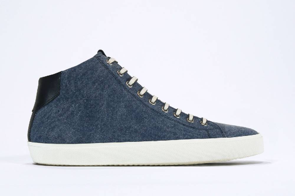 Leather Crown EARTH | Denim Blue - Mid Top - Uomo 2025