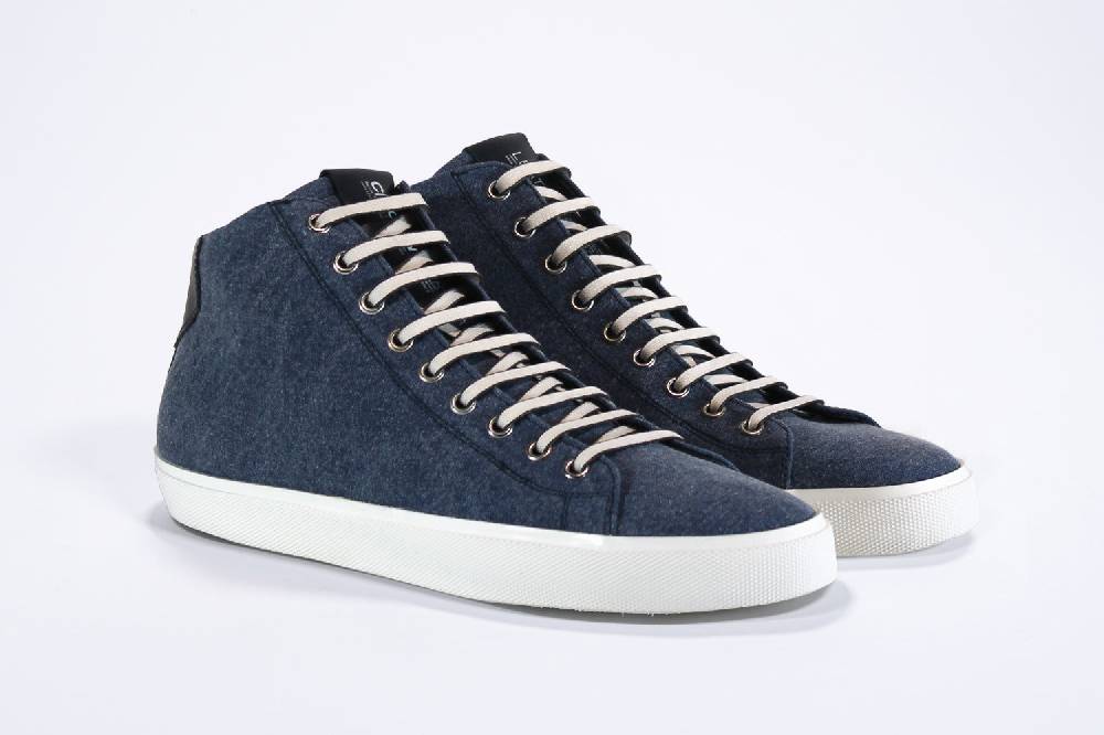 Leather Crown EARTH | Denim Blue - Mid Top - Uomo 2025