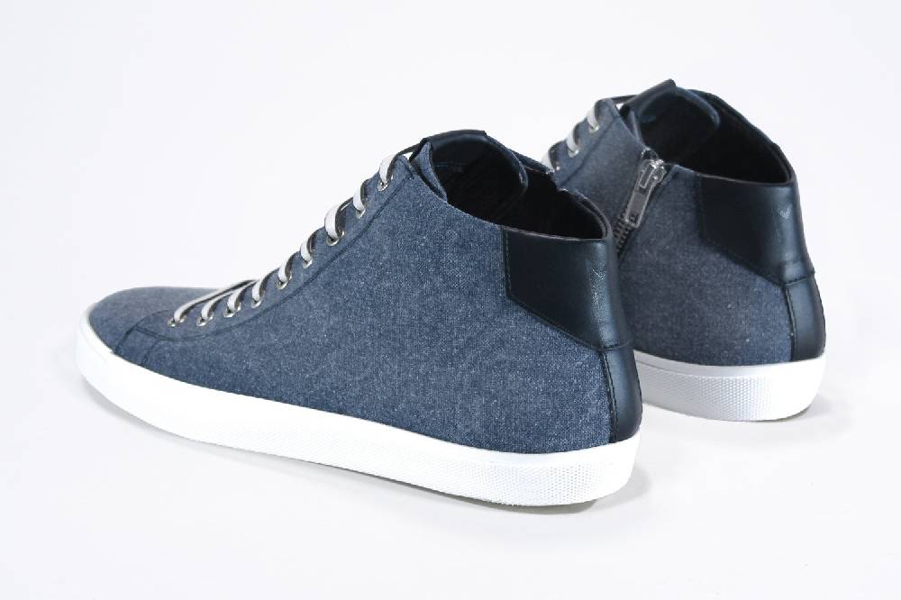 Leather Crown EARTH | Denim Blue - Mid Top - Uomo 2025