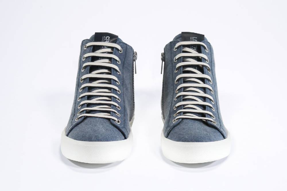 Leather Crown EARTH | Denim Blue - Mid Top - Uomo 2025