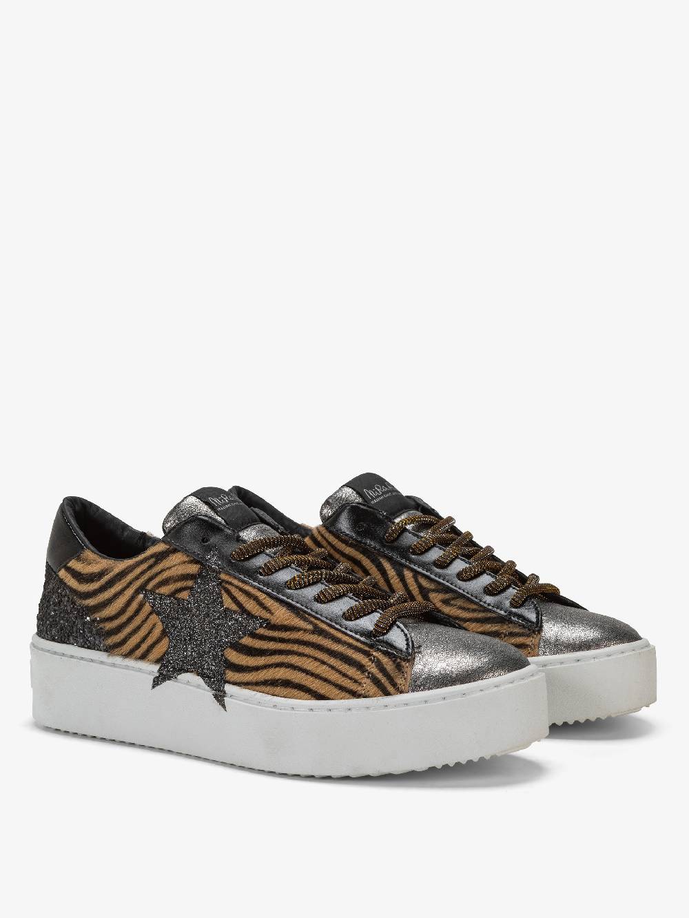 Nira Rubens COSMOPOLITAN - STELLA BROWN ZEBRINA SILVER Spedizione Gratuita