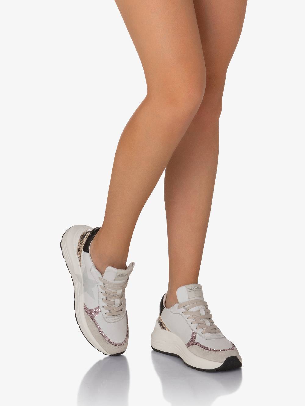 Nira Rubens Chunky Sneakers Stinger Python Rose - Stella Fino Al -60%