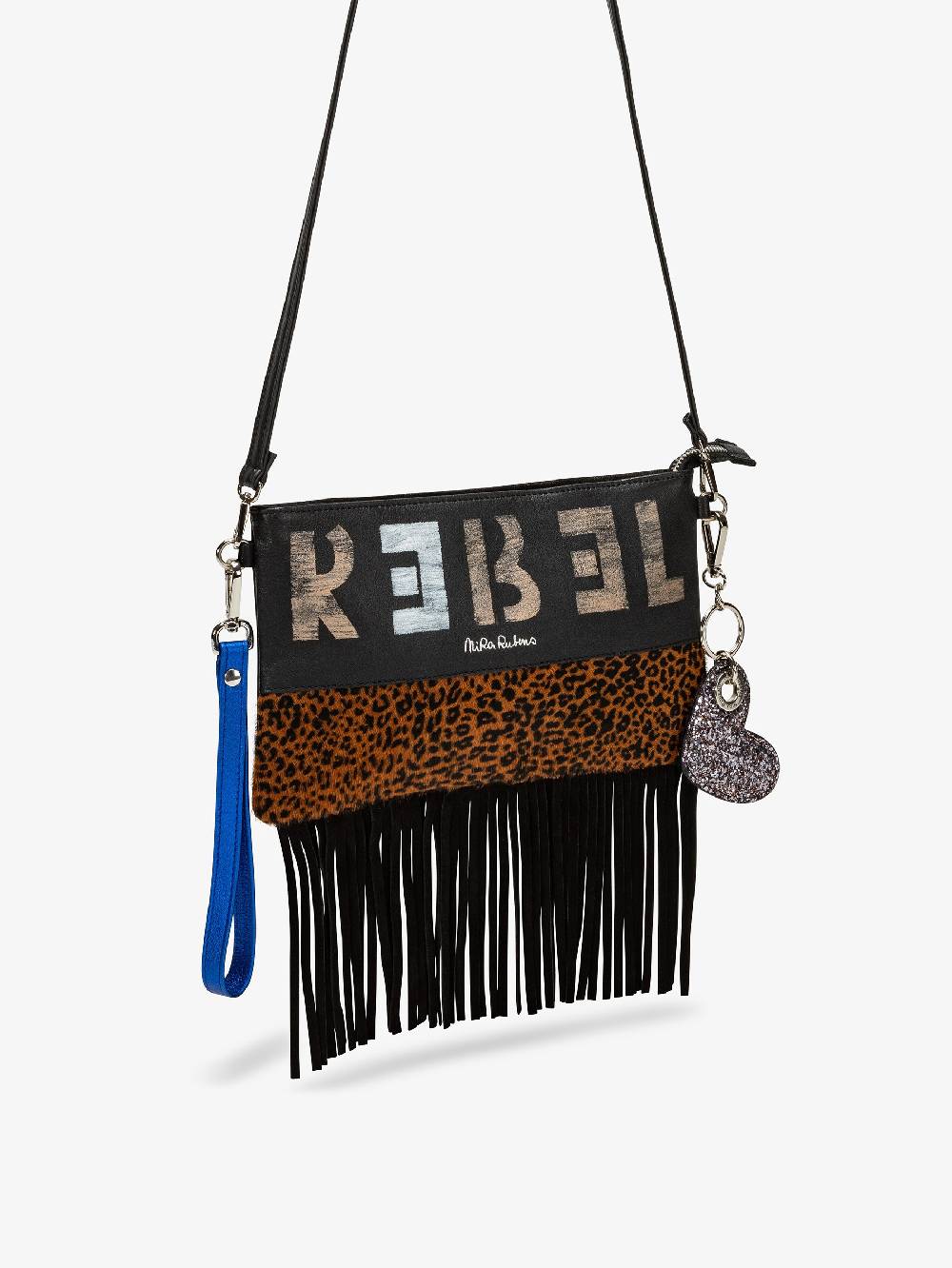Nira Rubens Minibag Frange - Giaguarino Electric Blue Nuova