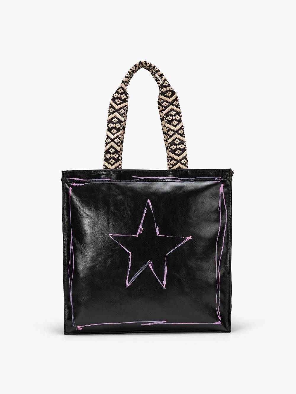 Nira Rubens SHOPPING BAG BLACK GLOSSY - STREET 2025