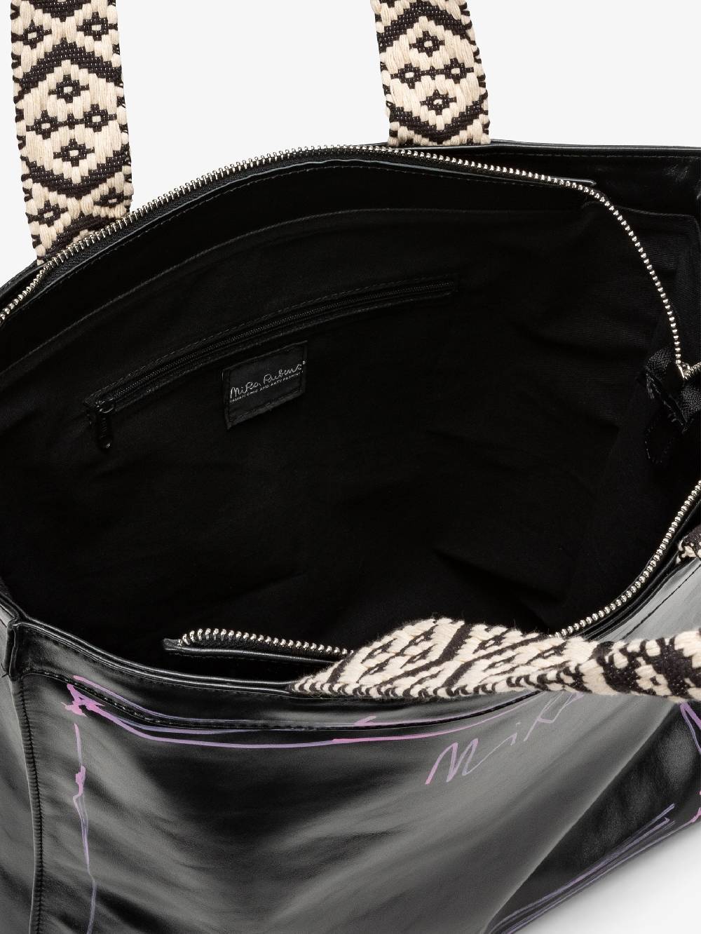Nira Rubens SHOPPING BAG BLACK GLOSSY - STREET 2025