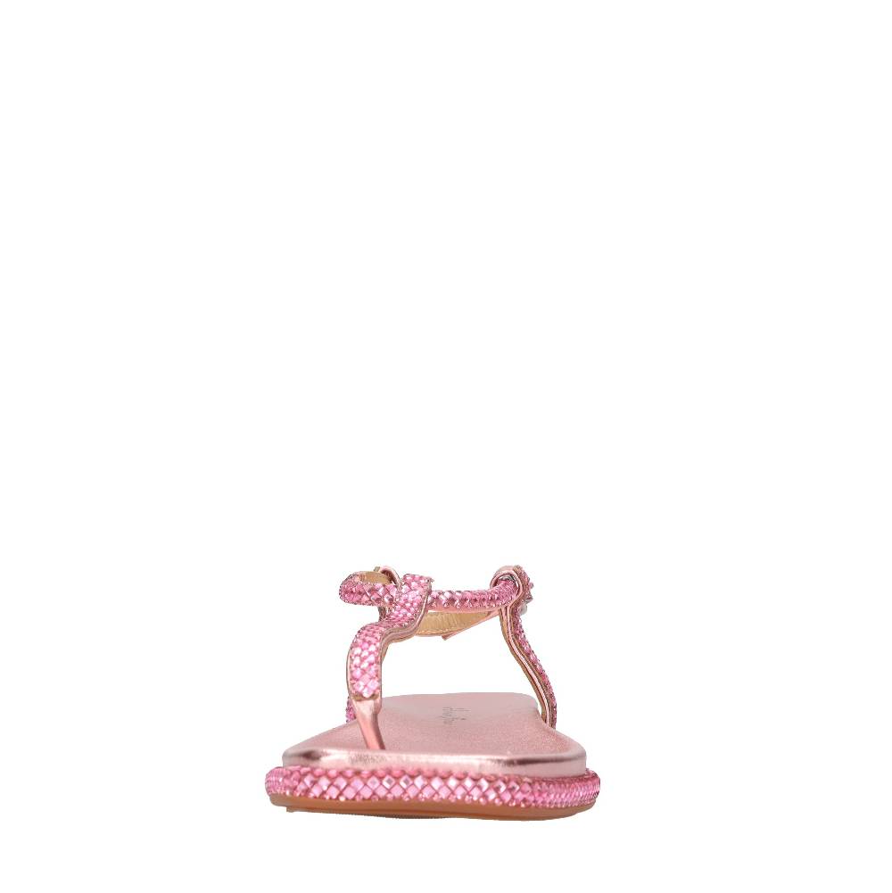 ALMA EN PENA Sandali flat infradito in pelle e strass Vendite Flash