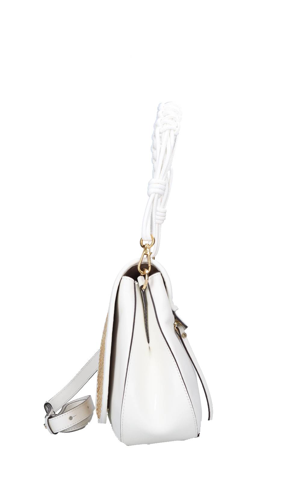 GIANNI CHIARINI Tracolla Helena Round in pelle e rafia Soddisfazione Garantita