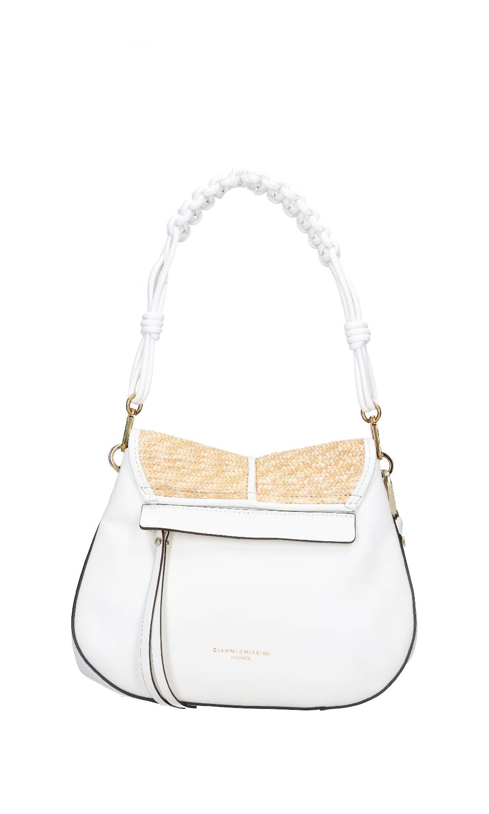 GIANNI CHIARINI Tracolla Helena Round in pelle e rafia Soddisfazione Garantita