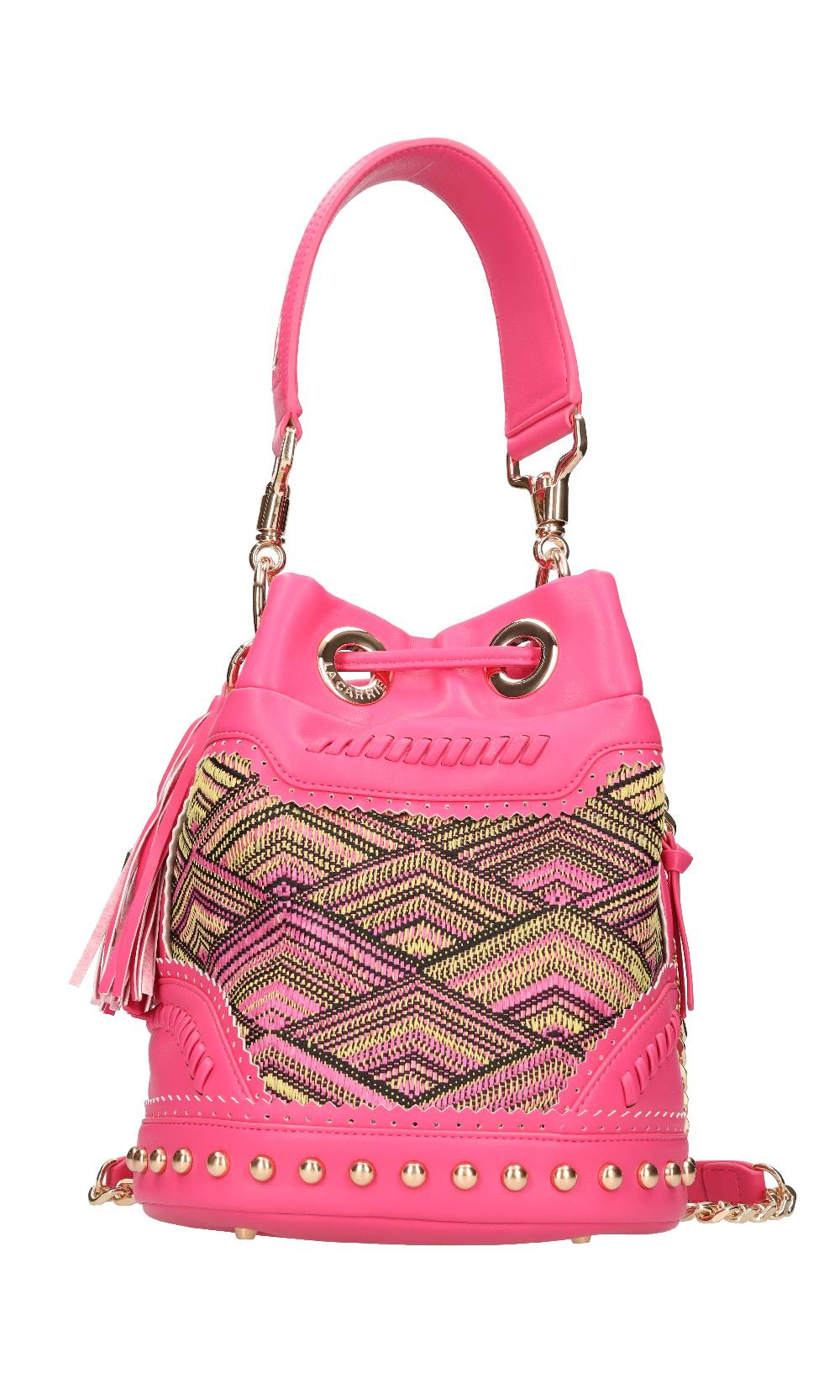 LA CARRIE Borsa in rafia ed ecopelle Vendita
