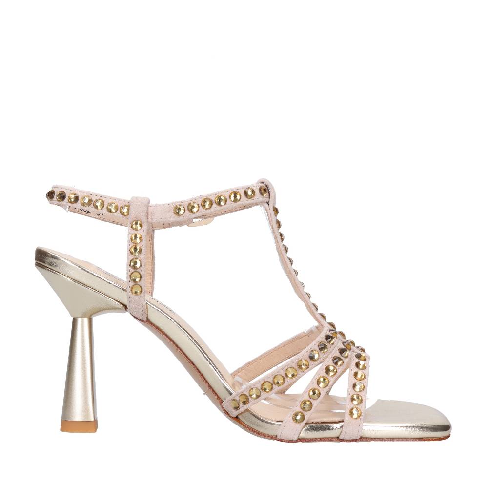 EMANUELLE VEE Sandali in pelle e strass 2025
