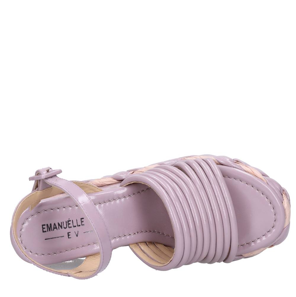 EMANUELLE VEE Sandali Zeppa in pelle Promozione Limitata