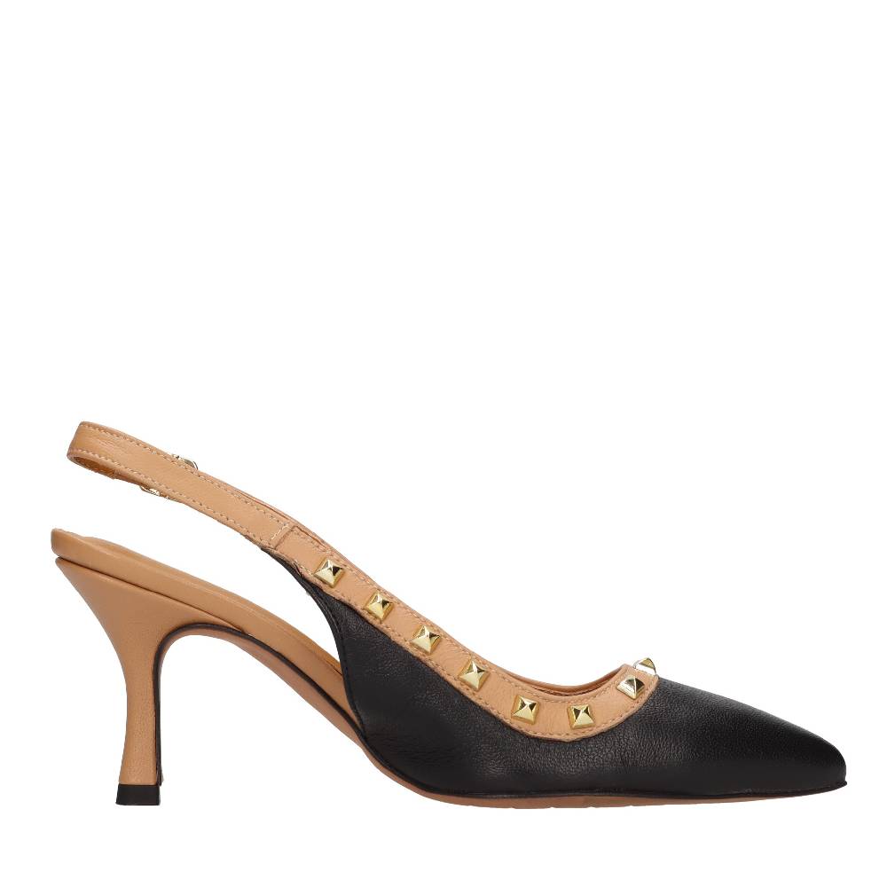 ELENA DEL CHIO Décolleté slingback in pelle Saldi