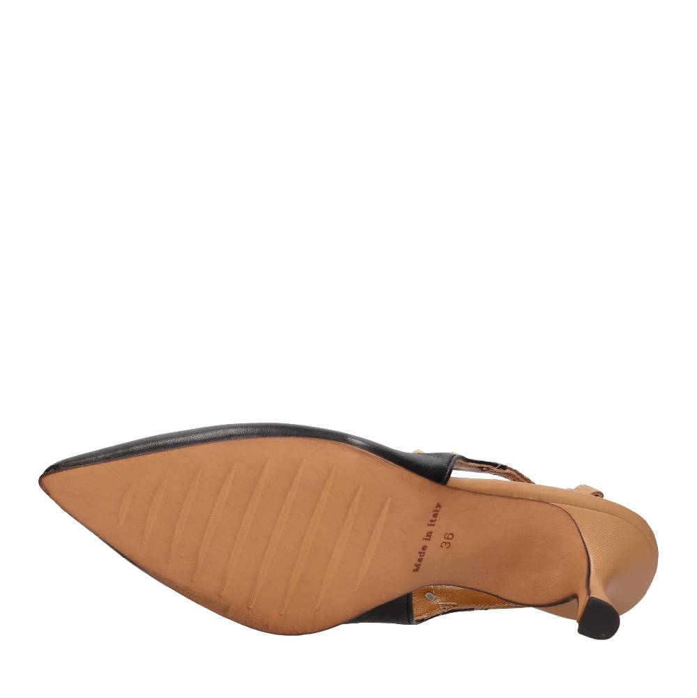 ELENA DEL CHIO Décolleté slingback in pelle Saldi