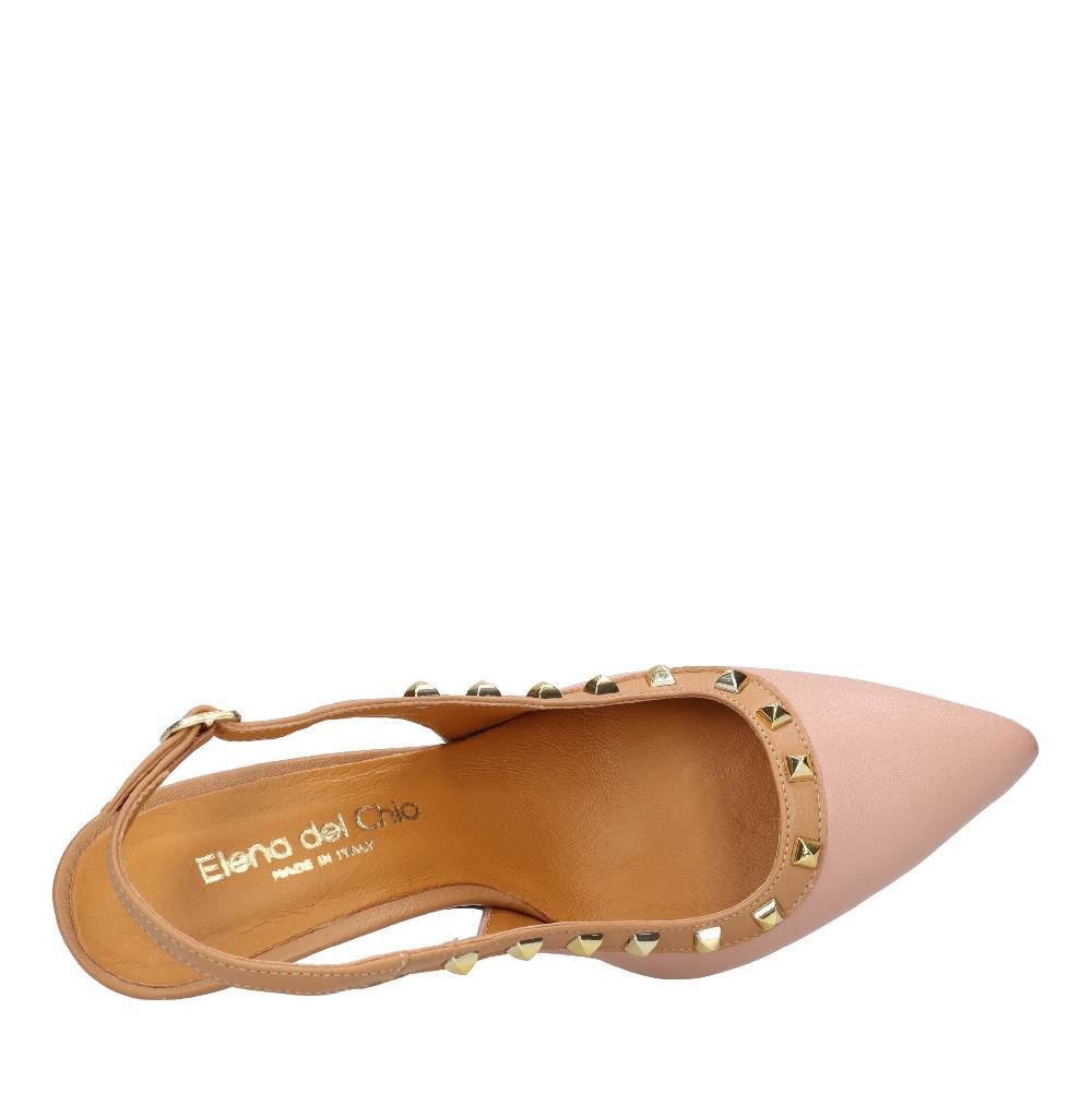 ELENA DEL CHIO Décolleté slingback in pelle Offerte